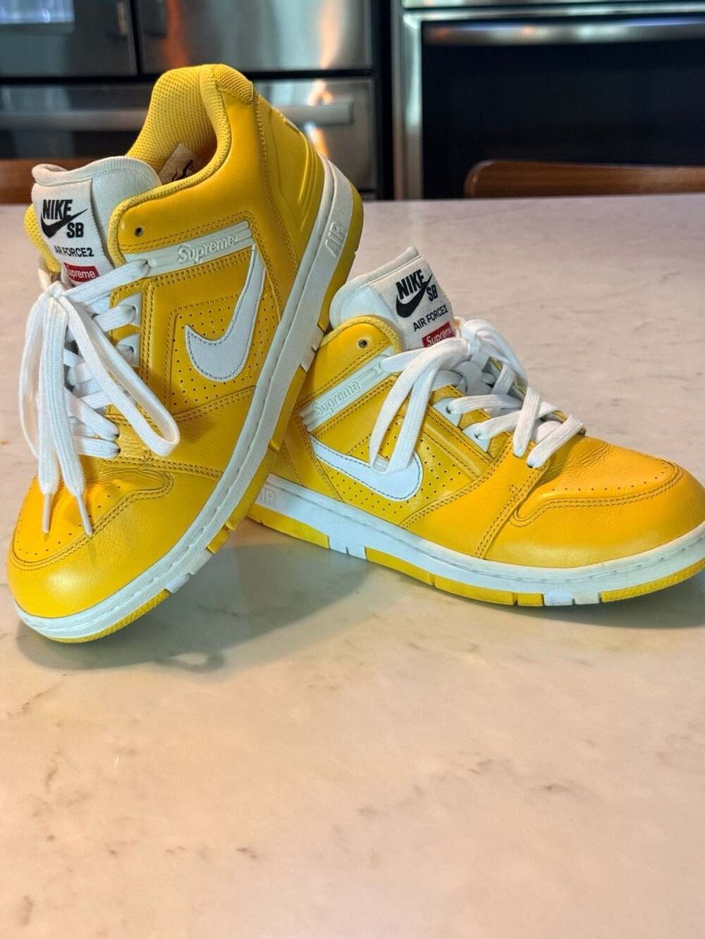 Supreme x Nike SB Air Force 2 Low Yellow Varsity Maize Men’s Size 7